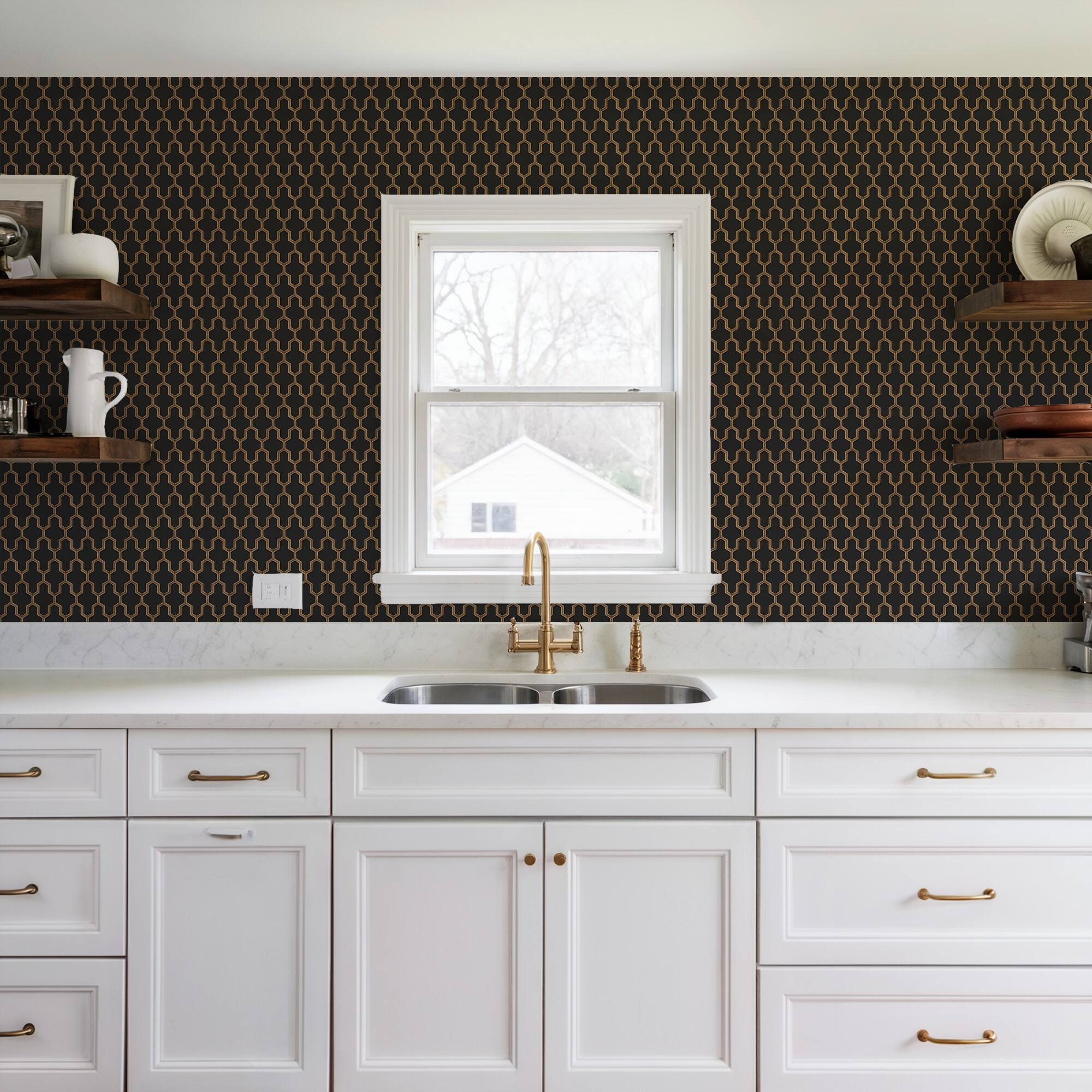 Designs Direct Geometric Silk Wallpaper